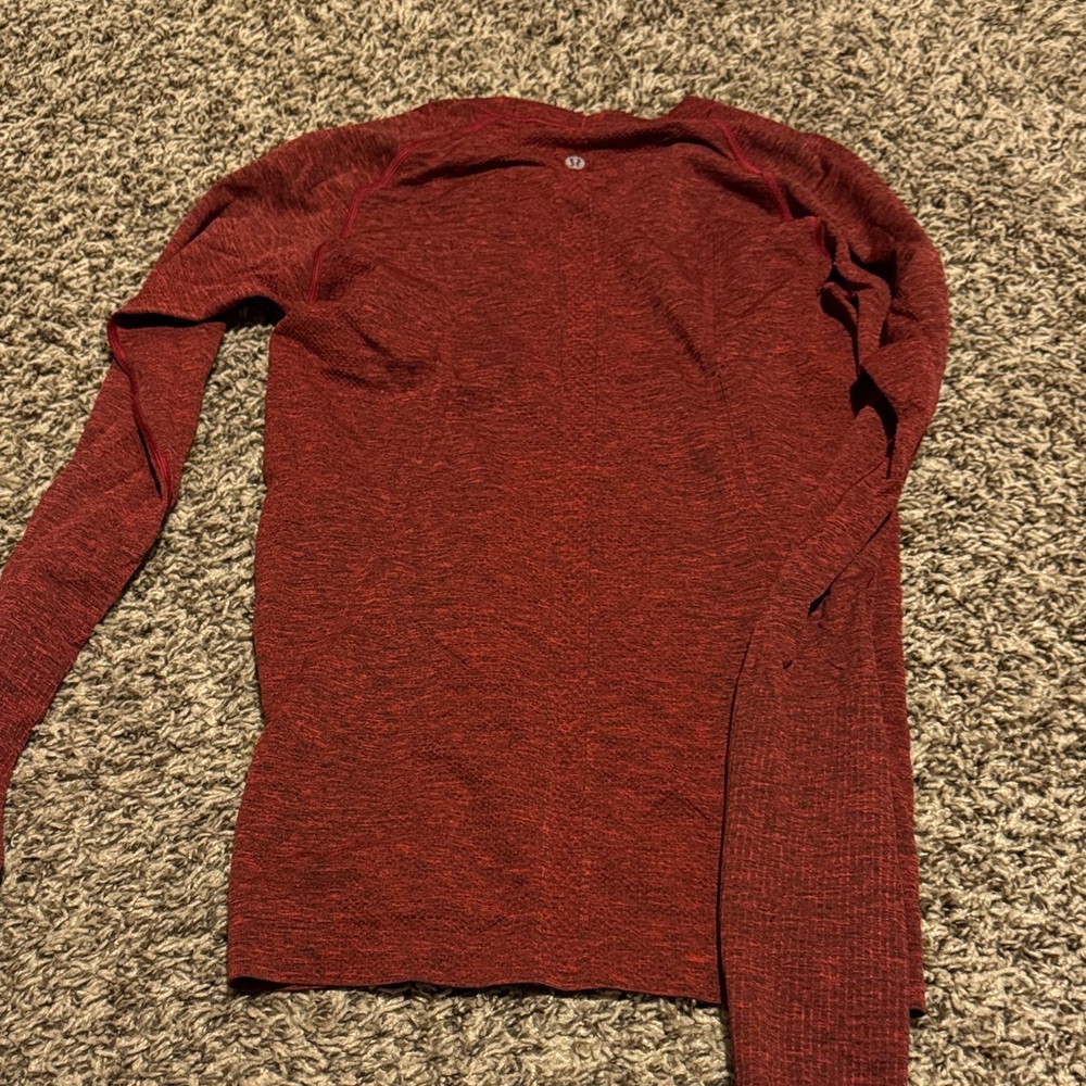 lululemon athletica Red Long Sleeve Top